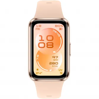 Bratara fitness HUAWEI Band 11, Android /iOS, Beige Aluminum Alloy Case with Beige Fluoroelastomer Strap + 1 Month Watch Face VIP