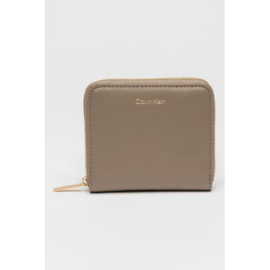 CALVIN KLEIN, Portofel cu fermoar, Maro taupe