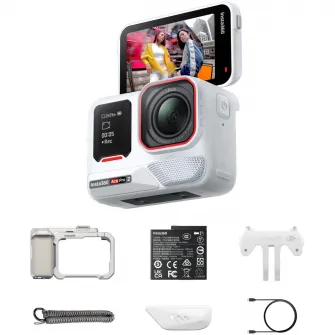 Camera video sport Insta360 Ace Pro 2, 8K, Dual-Battery Xplorer Bundle, Silver
