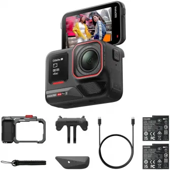 Camera video sport Insta360 Ace Pro 2, 8K, Dual-Battery Xplorer Bundle, Slate Gray