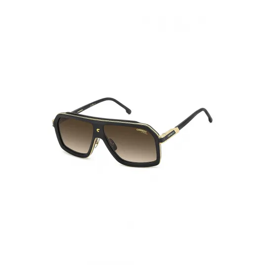 Carrera, Ochelari de soare aviator cu lentile in degrade, Auriu, Negru, 60-12-145