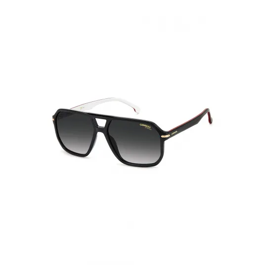 Carrera, Ochelari de soare aviator cu logo., Alb, Negru