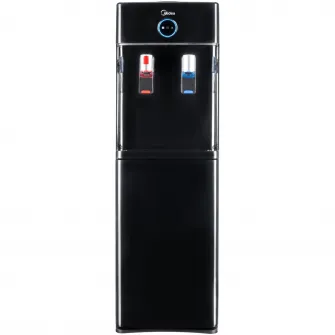 Dozator de apa incarcare superioara Midea YL2436S-B, dozare peste 1.2L/min, rezervor apa rece 2L, rezervor apa calda 0.8L, putere incalzire 420W, putere racire 100W, spatiu de depozitare 35L, bidoane compatibile: 11/15/19 l