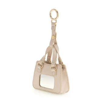 GUESS, Breloc cu etui mic, Maro taupe deschis
