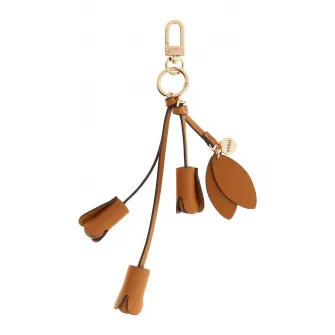 GUESS, Breloc cu insertii din piele ecologica Ofelia, Caramel