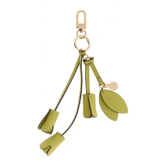 GUESS, Breloc cu insertii din piele ecologica Ofelia, Verde fistic