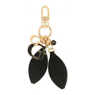 GUESS, Breloc cu talisman logo Sally, Negru