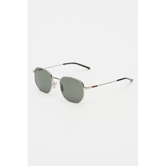Gucci, Ochelari de soare aviator cu lentile uni, Argintiu, 52-21-145