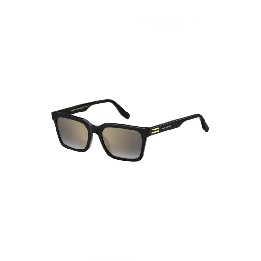 Marc Jacobs, Ochelari de soare dreptunghiulari, Auriu, Negru, 53-19-145