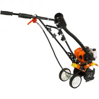 Motosapa pe benzina Detoolz DZ-MT1008-G01, putere 3 CP, 52 CC, 2 timpi, 1 viteza, latime 30 cm, adancime 10 cm, contine: freze
