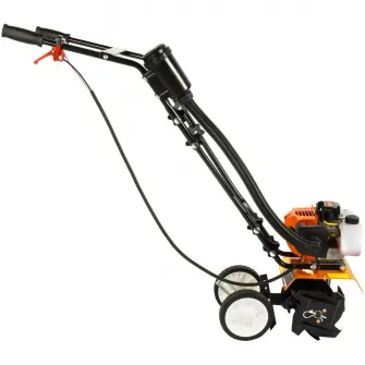 Motosapa pe benzina Detoolz DZ-MT1008-G01, putere 3 CP, 52 CC, 2 timpi, 1 viteza, latime 30 cm, adancime 10 cm, contine: freze