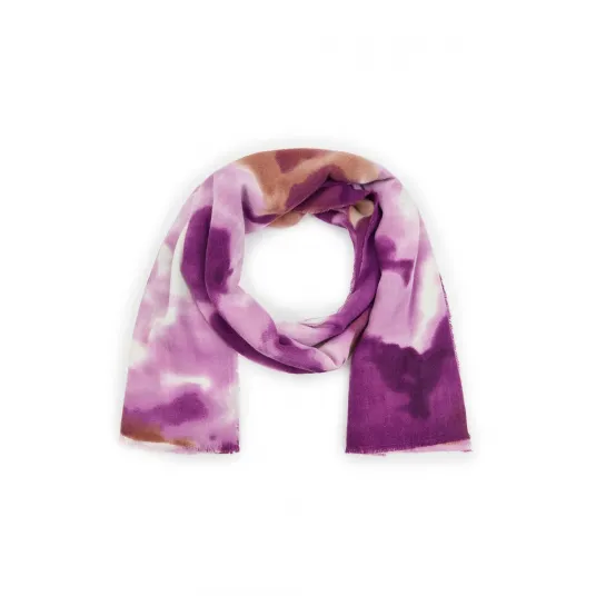 Orsay, Fular cu model, Alb, Violet