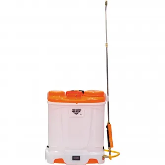 Pompa electrica de stropit cu presiune pe acumulator Ruris RSE 1900S, acumulator 12V 8.0Ah, rezervor tip rucsac 18 L, lance metalica telescopica, autonomie 4 h, presiune maxim 6 bar, include: acumulator + incarcator