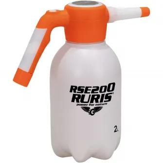 Pulverizator electric cu presiune Ruris RSE 200, 3.7 V 2.0 Ah, capacitate 2 L, buton ON/OFF, display LED