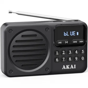 Radio portabil AKAI APR-300BK,FM, Bluetooth,USB, Negru