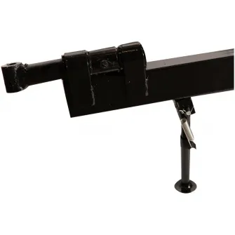 Remorca pentru motocultor Detoolz DZ-M148, capacitate incarcare 600 kg,extensie laterala 180 mm, frana mecanica cu pedala, frana de mana, basculare manuala, obloane rabatabile, suspensie cu arc, roti 4.50-12