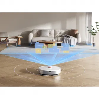 Robot de aspirare Xiaomi S40 Pro BHR089REU, 15000Pa, 5200mAh, 310ml recipient apa, 430ml recipient praf, alb