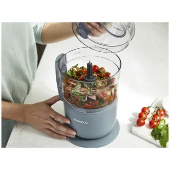 Robot de bucatarie compact KENWOOD MultiPro Go FDP23.140GY, 650W, vas 1.3L, 2 trepte viteza, functie 360 Express Serve pentru feliere/razuire nelimitata, albastru