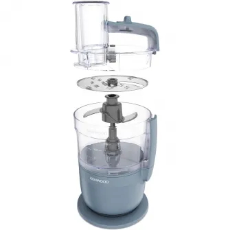 Robot de bucatarie compact KENWOOD MultiPro Go FDP23.380GY, 650W, vas 1.3L, blender 600 ml, 2 trepte viteza, functie 360 Express Serve pentru feliere/razuire nelimitata, albastru