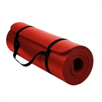 Saltea fitness/yoga/pilates Techfit NBR, 183x61x1cm,10 mm grosime, rosu