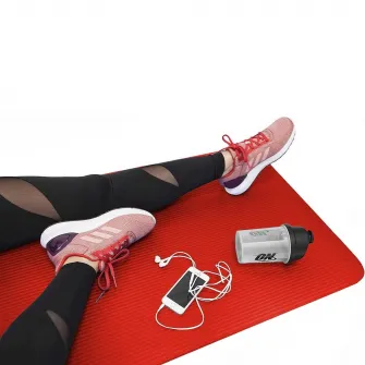 Saltea fitness/yoga/pilates Techfit NBR, 183x61x1cm,10 mm grosime, rosu