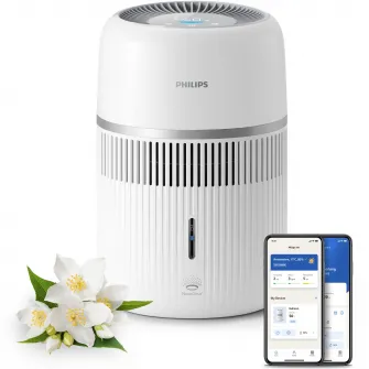 Umidificator de aer Philips HU4210/00 seria 4000, Umidificare igienica prin NanoCloud, Fara praf alb sau urme umede, pana la 44 m2 cu 300 ml/h, rezervor apa 3,5 l, Consum redus de energie, Aromaterapie, compatibil cu Air+, culoare: alb