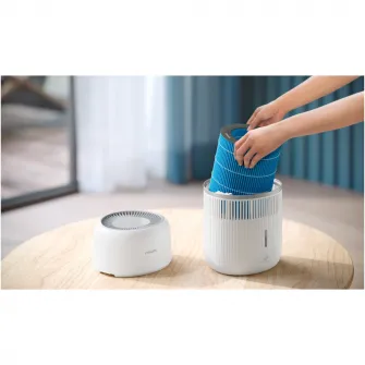 Umidificator de aer Philips HU4210/00 seria 4000, Umidificare igienica prin NanoCloud, Fara praf alb sau urme umede, pana la 44 m2 cu 300 ml/h, rezervor apa 3,5 l, Consum redus de energie, Aromaterapie, compatibil cu Air+, culoare: alb