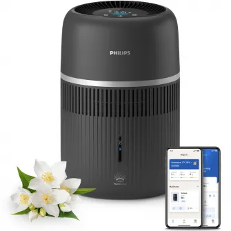Umidificator de aer Philips HU4210/03 seria 4000, Umidificare igienica prin NanoCloud, Fara praf alb sau urme umede, pana la 44 m2 cu 300 ml/h, rezervor apa 3,5 l, Consum redus de energie, Aromaterapie, compatibil cu Air+, culoare: negru