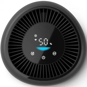 Umidificator de aer Philips HU4210/03 seria 4000, Umidificare igienica prin NanoCloud, Fara praf alb sau urme umede, pana la 44 m2 cu 300 ml/h, rezervor apa 3,5 l, Consum redus de energie, Aromaterapie, compatibil cu Air+, culoare: negru