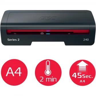 Laminator GBC 240 Home Office, A4, kit folii laminare inclus, negru