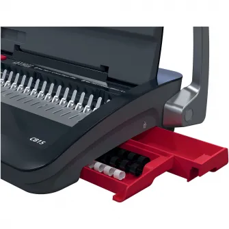Masina de indosariat GBC CombBind CB15, manuala, cu spire din plastic, A4, 15/165 coli, negru-argintiu