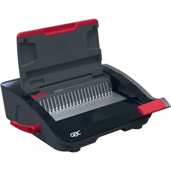 Masina de indosariat GBC CombBind CB20, manuala, cu spire din plastic, A4, 20/240 coli, negru-argintiu