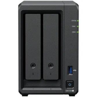 Network Attached Storage SYNOLOGY DS725+ 2-Bay Diskstation AMD Ryzen Embedded R1600 4GB DDR4 ECC SODIMM