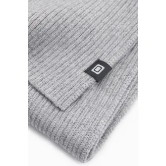 OMBRE, Set de esarfa din amestec de lana si manusi de piele ecologica, Gri melange