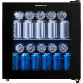 Racitor de bauturi Heinner HBC-M44BKE, 44L, clasa E, 1 raft din sticla, control mecanic cu termostat ajustabil, negru