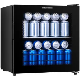 Racitor de bauturi Heinner HBC-M44BKE, 44L, clasa E, 1 raft din sticla, control mecanic cu termostat ajustabil, negru
