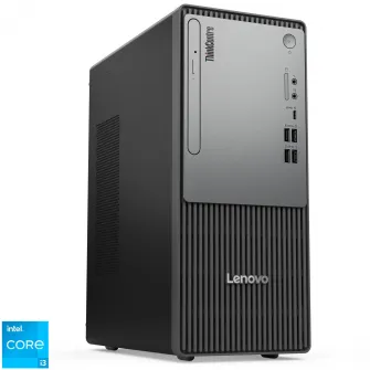 Sistem Desktops PC Lenovo ThinkCentre neo 50t Gen 5 cu procesor Intel® Core i3-14100 pana la 4.7GHz, 8GB DDR5, 512GB SSD, Intel® UHD Graphics, No OS, Black, 3y on-site Premium Care