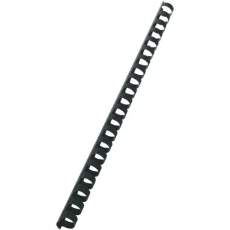 Spira legare documente GBC, plastic, A4, 21 inele, 14 mm, 125 coli, 100 buc/set, negru