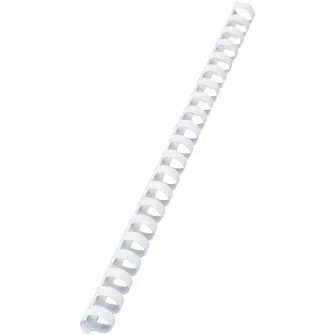 Spira legare documente GBC, plastic, A4, 21 inele, 16 mm, 145 coli, 100 buc/set, alb
