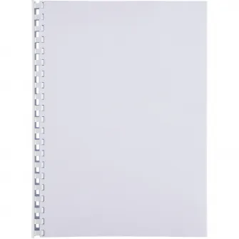 Spira legare documente GBC, plastic, A4, 21 inele, 16 mm, 145 coli, 100 buc/set, alb