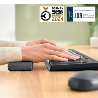 Suport ergonomic Leitz Ergo, pentru tastatura, gri-carbune