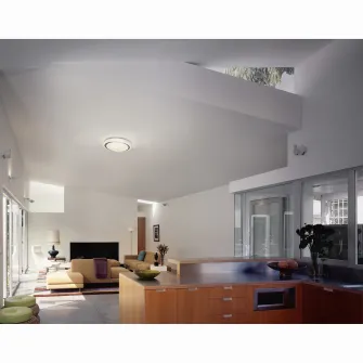Plafoniera LED inteligenta Ledvance SMART+ WIFI Orbis Moon, 24W, 2500 lm, dimabil, IP20, lumina calda/neutra/rece (3000-6500K), 380 mm, gri, compatibil amazon alexa/Google Assistant