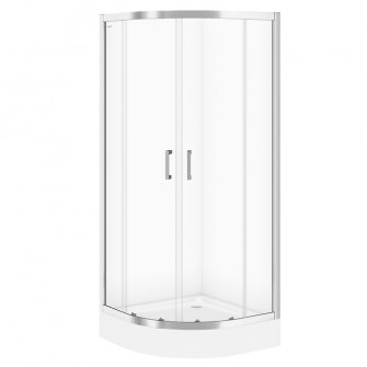 Cabina de dus Cersanit Basic, semi-rotunda, 80X80X185cm