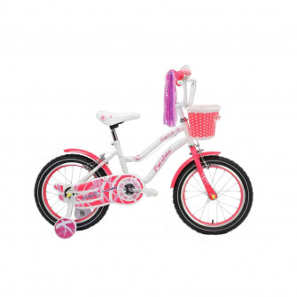 Bicicleta 16 inch pentru copii, Bianca 16, cu roti ajut
