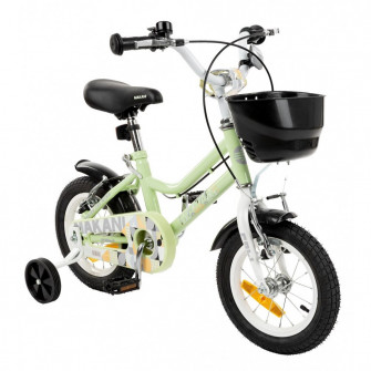 Bicicleta 12 inch cu roti ajutatoare si cosulet frontal