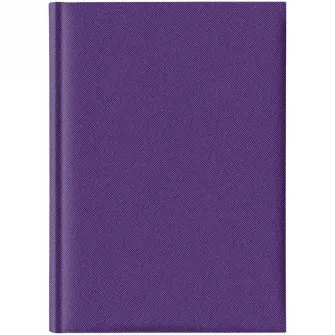 Agenda nedatata, A5 Adria hartie ivory, coperta mov