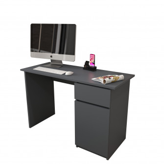Birou Kring Origo, 120x50x77 cm, include 1 sertar/1 usa, culoare grafit