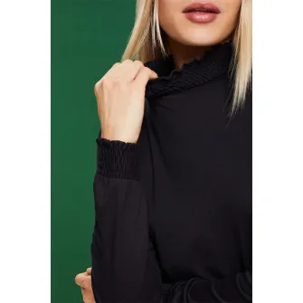 Esprit, Bluza slim fit, Negru, M