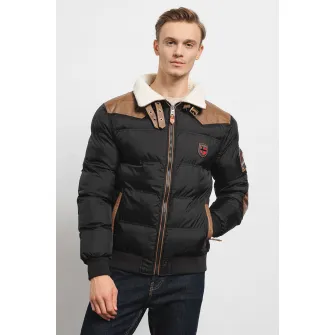 Geo Norway, Geaca cu vatelina Abramovitch, Maro fango, Negru, 2XL