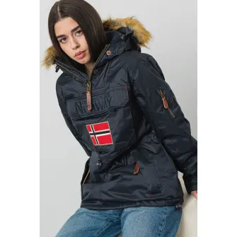 Geographical Norway, Geaca cu gluga fara inchidere Aubergine, Albastru ultramarin, XL